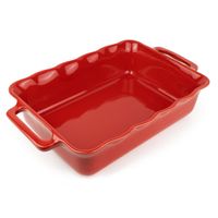Plat à four rectangulaire Délices rouge 38cm - Visuel 0